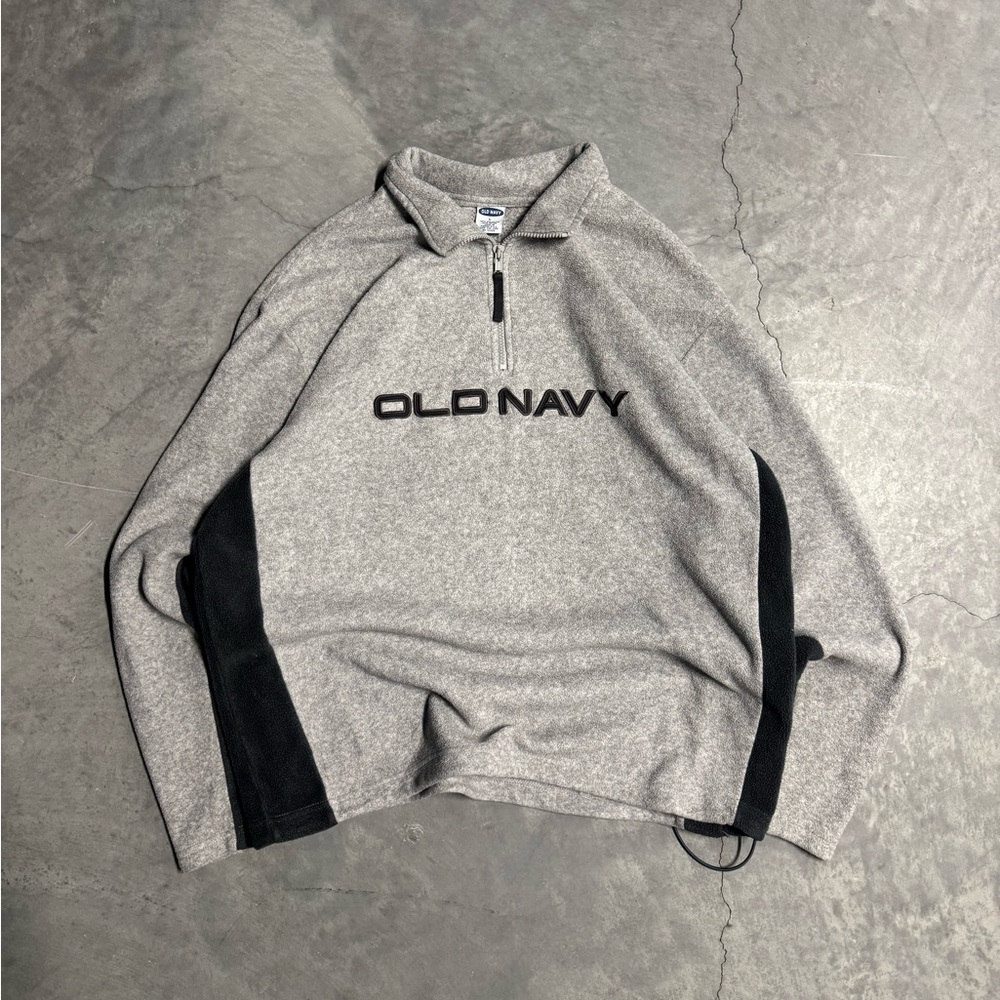 Old Navy Men's Zip-Up Sweater in Gray and Black